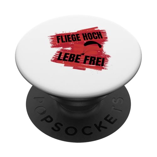 Fliege hoch, Lebe frei! PopSockets Klebender PopGrip von Gleitschirm, Gleitschirmflieger Design, Paraglider