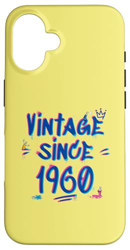 Vintage Since 1960 Graffiti Glitch Retro Hip-Hop Vibes Hülle für iPhone 16 von Glitch Graffiti Style Graphic Design For Men Women