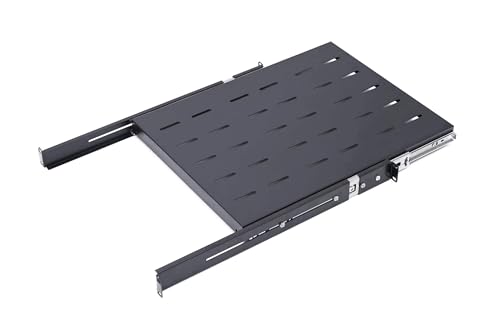 1U Schiebetablett geeignet für 48,3 cm (19 Zoll) Server 4 Pfosten Rack Mount Einstellbare Tiefe 55,9 cm bis 67,9 cm für 48,3 cm (19 Zoll) Server-Netzwerk-Rack-Gehäuse (SLD-1U22-26,75, 22-26,75) von Global Rack