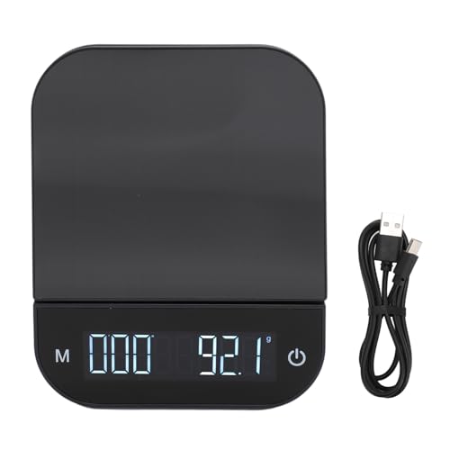 Glomora Küchenwaage, 0,1 g bis 6,6 lb Kaffeewaage, farbiges LED-Display, Berührungssensor, automatisches Schälen, verwendet zum Kochen und Backen von Glomora