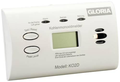Gloria KO2D Kohlenmonoxid-Melder batteriebetrieben detektiert Kohlenmonoxid von Gloria