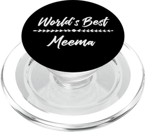 Die weltbeste Meema mit Blumenakzent, lustiges Muttergeschenk PopSockets PopGrip für MagSafe von Glorious Grandma Names