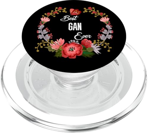 Lustiges Geschenk für Tante, Oma und Mama, beste Geschenkidee mit orangefarbenem Blumenmuster PopSockets PopGrip für MagSafe von Glorious Grandma Names