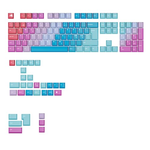 Glorious Gaming Daydream GPBT Gradient-Tastenkappen, Set mit 135 PBT-Tasten, MX-kompatibel, ISO-Layout, für mechanische Tastaturen in den Formaten 60%, 65%, 75%, TKL und 100% - Nordische QWERTY von Glorious PC Gaming Race