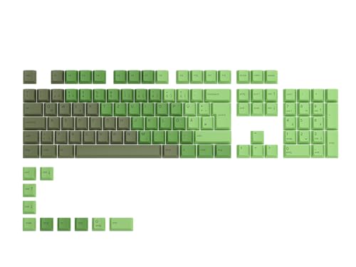 Glorious Gaming 115x GPBT-Keycaps - Cherry-Profil, äußerst widerstandsfähiger PBT-Kunststoff, optisch EIN Blickfang, überragende Akustik, Originalschrift, Deutsch Layout - Olive von Glorious