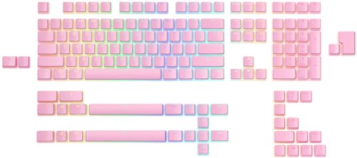 Glorious Gaming 145x Aura Keycaps V2 - PBT Pudding Keycaps, RGB-freundlich, PBT-Material für höhere Haltbarkeit & satten Sound, passt auf jeden MX-Style-Schaft, US/GB Layout - Rosa von Glorious