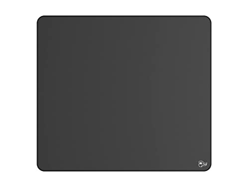 Glorious Gaming Elements Ice Gaming Mousepad - Glasbeschichtete Stoffoberfläche für Schnelligkeit und Präzision, Gesteppte Ränder, Rutschfester Boden, kühl im Griff, Ice (430 x 380 x 3mm) - Schwarz von Glorious