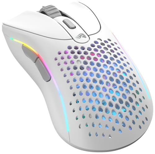 Glorious Gaming Model D 2 Wireless Gaming Mouse - superleicht 66g, bis zu 210h Batterie, 26K Opt. Sensor, 6 Program. Tasten, 80 Millionen Klicks, FPS, MMO, MOBA - Mattweiß von Glorious