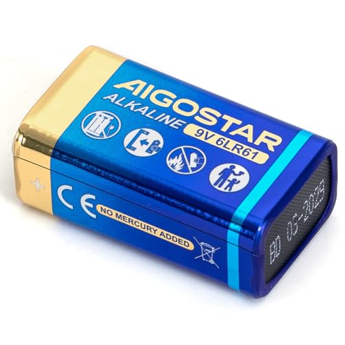 Glowster 6LR61 9V Alkaline Batterie, 1 Stück von Glowster