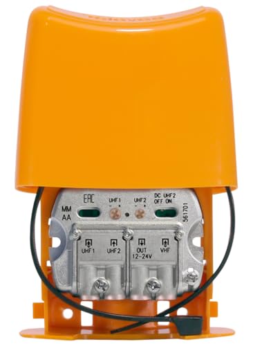 UHF/VHF Mastverstärker, geräuscharm, einstellbare Verstärkung, verbessert den Signalempfang für TV und Radio in Bereichen mit schwachem Empfang. UHF/VHF Mastverstärker, geräuscharm, einstellbare Verstärkung, verbessert den Signalempfang für TV und Radio in Bereichen mit schwachem Empfang. von Glowster