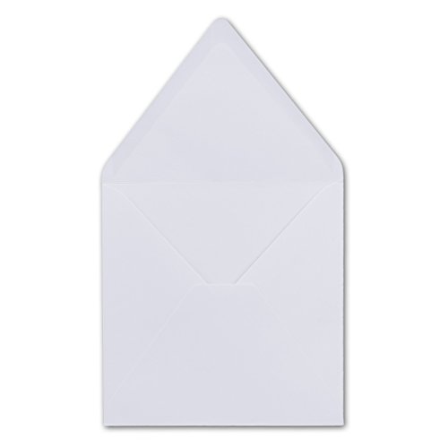 300 Quadratische Briefumschläge Weiß 12,5 x 12,5 cm 120 g/m² Nassklebung Kuverts ohne Fenster ideal für Weihnachten, Einladungen oder zur Aufbewahrung von CD/DVD/Blue-Ray von Glüxx-Agent