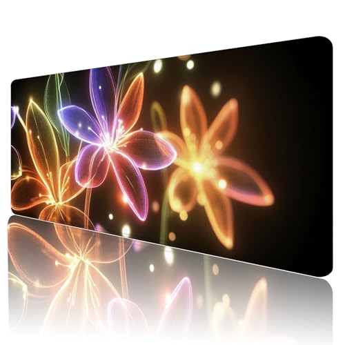 Gaming Mauspad Blumen Mousepad XXL 1800x900 mm einfach zu reinigen,Maschinenwaschbar Mouse pad Traum Großer Erweiterter Schreibtischunterlage Mouse mat, Verbessert Präzision und Geschwindigkeit, Y-69 von Gmeignl