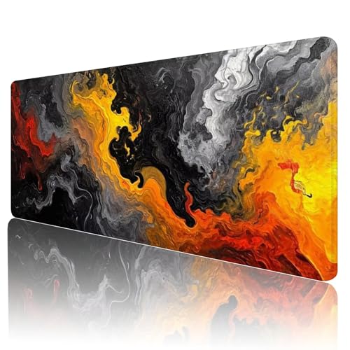 Gaming Mauspad Bunt Mousepad XXL 600x300 mm einfach zu reinigen,Maschinenwaschbar Mouse pad Abstrakt Groß Erweiterter Schreibtischunterlage Mouse mat, Verbessert Präzision und Geschwindigkeit, Y-237 von Gmeignl