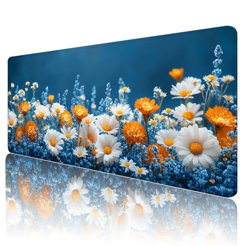 Gaming Mauspad Farbe Mousepad XXL 1200x600 mm einfach zu reinigen,Maschinenwaschbar Mouse pad Blumen Großer Erweiterter Schreibtischunterlage Mouse mat, Verbessert Präzision und Geschwindigkeit, G-80 von Gmeignl