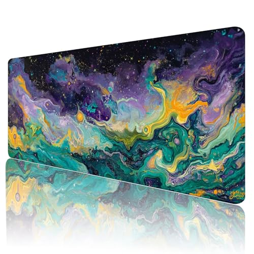 Gaming Mauspad Farbe Mousepad XXL 800x300 mm einfach zu reinigen,Maschinenwaschbar Mouse pad Abstrakt Groß Erweiterter Schreibtischunterlage Mouse mat, Verbessert Präzision und Geschwindigkeit, Z-29 von Gmeignl