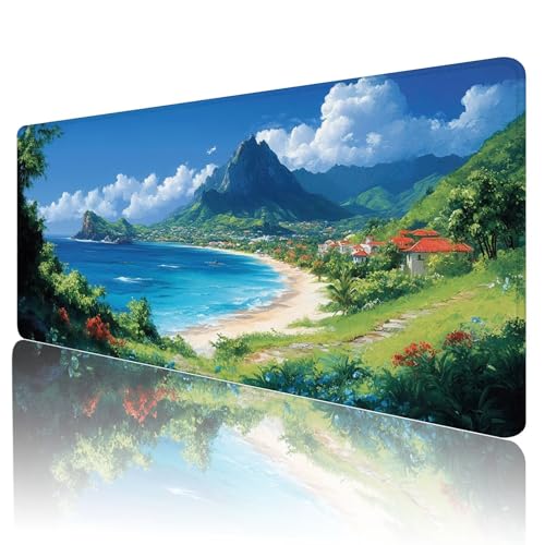 Gaming Mauspad Frühling Mousepad XXL 900x400 mm einfach zu reinigen,Maschinenwaschbar Mouse pad Blumen Groß Erweiterter Schreibtischunterlage Mouse mat, Verbessert Präzision und Geschwindigkeit, G-72 von Gmeignl