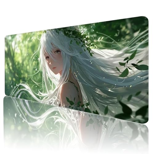 Gaming Mauspad Grün Mousepad XXL 1800x900 mm einfach zu reinigen,Maschinenwaschbar Mouse pad Mädchen Groß Erweiterter Schreibtischunterlage Mouse mat, Verbessert Präzision und Geschwindigkeit, Y-224 von Gmeignl