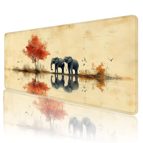 Gaming Mauspad Herbst Mousepad XXL 900x400 mm einfach zu reinigen,Maschinenwaschbar Mouse pad Tier Großer Erweiterter Schreibtischunterlage Mouse mat, Verbessert Präzision und Geschwindigkeit, d-62 von Gmeignl