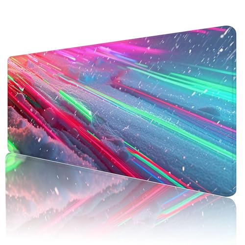 Gaming Mauspad Rosa Mousepad XXL 1200x600 mm einfach zu reinigen,Maschinenwaschbar Mouse pad Blau Großer Erweiterter Schreibtischunterlage Mouse mat, Verbessert Präzision und Geschwindigkeit, Y-206 von Gmeignl