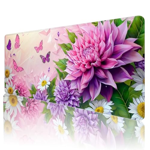 Gaming Mauspad Rosa Mousepad XXL 1800x900 mm einfach zu reinigen,Maschinenwaschbar Mouse pad Lila Großer Erweiterter Schreibtischunterlage Mouse mat, Verbessert Präzision und Geschwindigkeit, Y-156 von Gmeignl