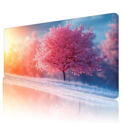 Gaming Mauspad Rosa Mousepad XXL 1800x900 mm einfach zu reinigen,Maschinenwaschbar Mouse pad Orange Farbe Groß Schreibtischunterlage Mauspad, Verbessert Präzision und Geschwindigkeit, M-98 von Gmeignl