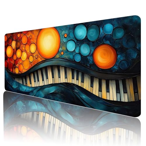 Mauspad XXL 1000 x 500 mm Gaming Mauspad Groß Mousepad Strand Schreibtischunterlage mit Genähten Kanten Mouse Pad Blau Wasserdicht Anti-Rutsch Gummibasis Desk mat für Home Office Geschenk, G-47 von Gmeignl