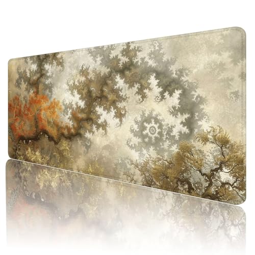 Mauspad XXL 1600 x 800 mm Gaming Mauspad Groß Mousepad Blumen Schreibtischunterlage mit Genähten Kanten Mouse Pad Abstrakt Wasserdicht Anti-Rutsch Gummibasis Desk mat für Home Office Geschenk, d-72 von Gmeignl