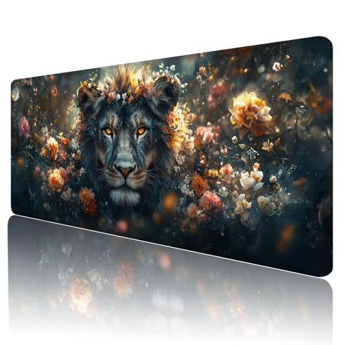 Mauspad XXL 700 x 300 mm Gaming Mauspad Groß Mousepad Ochse Schreibtischunterlage mit Genähten Kanten Mouse Pad Grau Wasserdicht Anti-Rutsch Gummibasis Desk mat für Home Office Frauen Geschenk, G-10 von Gmeignl