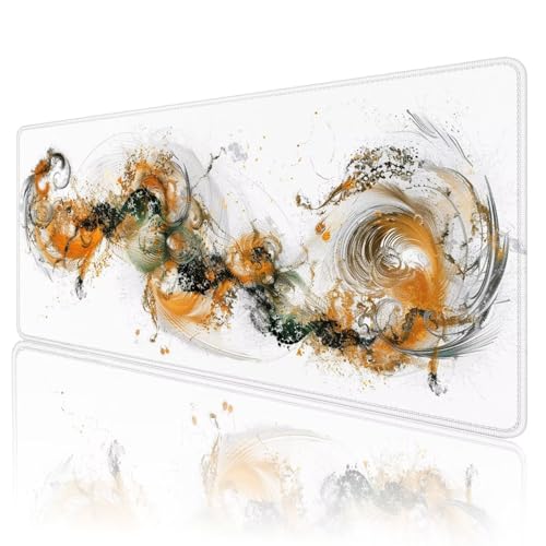 Mauspad XXL 700 x 300 mm Gaming Mauspad Groß Mousepad Vogel Schreibtischunterlage mit Genähten Kanten Mouse Pad Abstrakt Wasserdicht Anti-Rutsch Gummibasis Desk mat für Home Office Geschenk, d-75 von Gmeignl