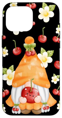 Hülle für iPhone 16 Pro Max Cherry Gnome Summer For Gardener Cute Aesthetic Pattern von Gnomie Gifts For Garden Gnome Lovers