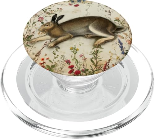 Hase im Vintage-Stil mit floraler Grafik und Tiermotiv PopSockets PopGrip für MagSafe Hase im Vintage-Stil mit floraler Grafik und Tiermotiv PopSockets PopGrip für MagSafe von Gnosis Picture Archive