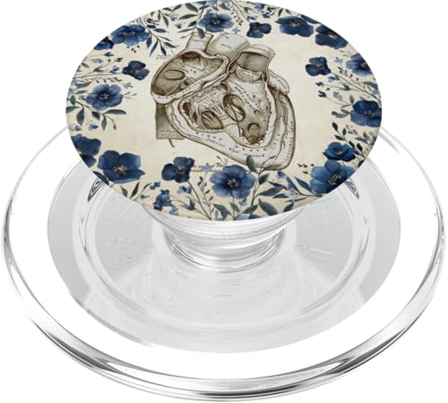 Herz Anatomie Vintage Kardiologie Kunst mit Blumenmuster PopSockets PopGrip für MagSafe Herz Anatomie Vintage Kardiologie Kunst mit Blumenmuster PopSockets PopGrip für MagSafe von Gnosis Picture Archive