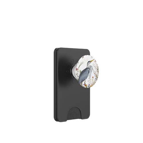 Ornithologie-Thema, Blumen- und Reihervogel-Design PopSockets PopWallet für MagSafe Ornithologie-Thema, Blumen- und Reihervogel-Design PopSockets PopWallet für MagSafe von Gnosis Picture Archive