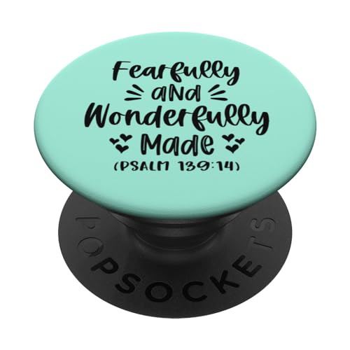 Furchtbar und wunderbar christlich gemacht Psalm 139:14 PopSockets mit austauschbarem PopGrip von God is Good Christian Gifts and Apparel