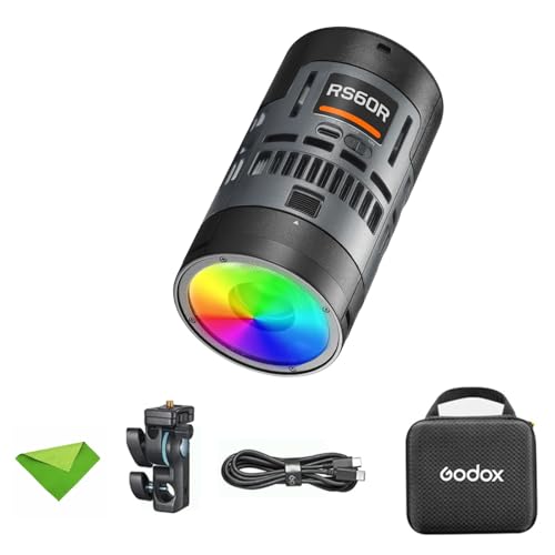 GODOX RS60R RGB-LED-Videoleuchte, CCT 1800–10000 K, 14 Lichteffekte, HSI- und RGBW-Modi, HSI und High CRI 95+ TLCI 95+, unterstützt DMX/APP-Steuerung GODOX RS60R RGB-LED-Videoleuchte, CCT 1800–10000 K, 14 Lichteffekte, HSI- und RGBW-Modi, HSI und High CRI 95+ TLCI 95+, unterstützt DMX/APP-Steuerung von Godox