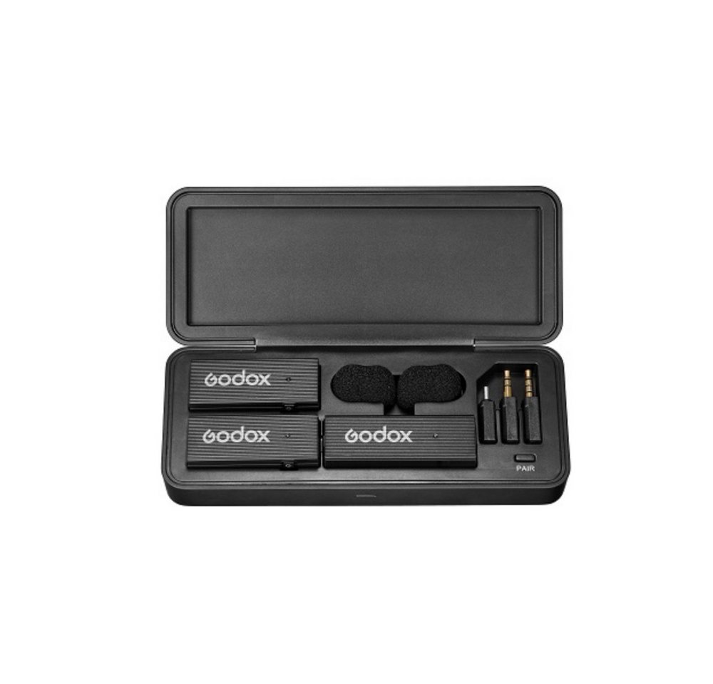 Godox Godox MoveLink Mini UC Kit2 Wireless Mikrofon-System Kopfhörer (Kompakte Bauweise, 802.11b/g/n, Kompakte Bauweise, leicht und tragbar) von Godox