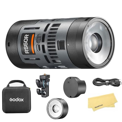 Godox RS60R RGB-LED-Monolicht mit Bluetooth- und DMX-Steuerung, 1800K – 10000K CCT, 95+CRI, 95+TLCI, 60 W USB-C-Eingang, 14 FX-Modi, Kompaktes Design für Kreativstudio, Fotografie, Vor-Ort-Beleuchtung Godox RS60R RGB-LED-Monolicht mit Bluetooth- und DMX-Steuerung, 1800K – 10000K CCT, 95+CRI, 95+TLCI, 60 W USB-C-Eingang, 14 FX-Modi, Kompaktes Design für Kreativstudio, Fotografie, Vor-Ort-Beleuchtung von Godox