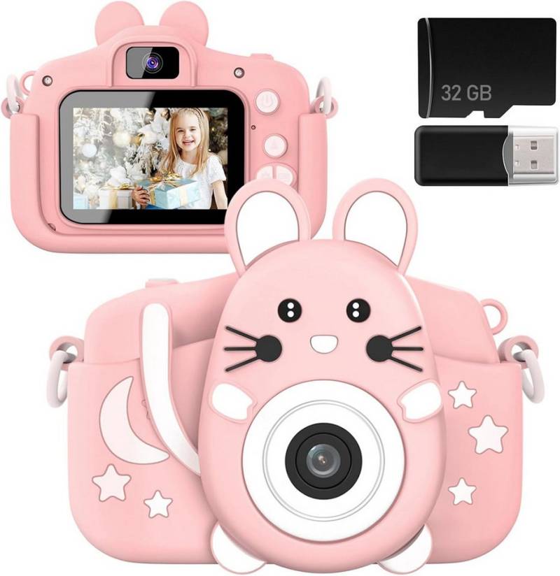 Gofunly Digital 2,0 Zoll Bildschirm 1080P HD 20MP Kinderkamera (32GB-Karte Selfie Kamera Fotoapparat Kinder für 3-12 Jahre Alter) von Gofunly