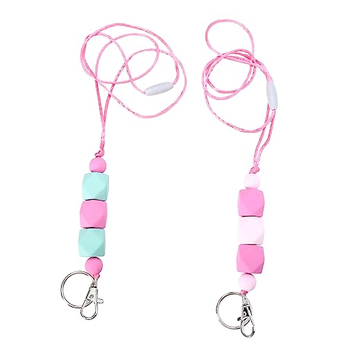 Gogogmee Chic Perlen Hängende Kette Damen Lanyard Für Handys Und Schlüssel Lange Kette Mit Ausweishalter Und Kartenetui Mode Accessoire Für Den Alltag von Gogogmee