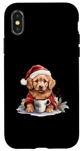 Hülle für iPhone X/XS Hund Golden Retriever Weihnachten von Golden Retriever Dogs Apparel