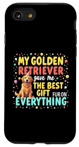 Lustiges Geburtstagsgeschenk Golden Retriever Hund Hülle für iPhone SE (2020) / 7 / 8 von Golden Retriever Fun Designs