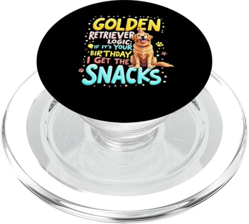 Lustiges Geburtstagsgeschenk Golden Retriever Hund PopSockets PopGrip für MagSafe von Golden Retriever Fun Designs