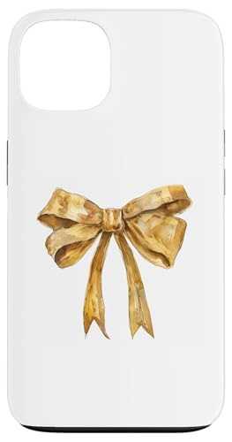 Hülle für iPhone 13 Girly | Schleife in Aquarell | Kokette | Ästhetische goldene Schleife von Golden cute theme