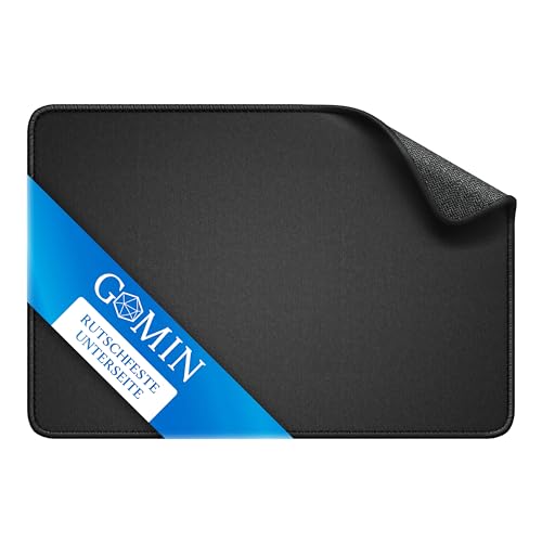 Gomin Mauspad – 280x200mm Gaming Mousepad – Ohne störendes Logo und Vernähte Kanten – rutschfest und Wasserdicht – Verbessert Geschwindigkeit und Präzision für PC, Büro, Laptop Computer – Schwarz von Gomin