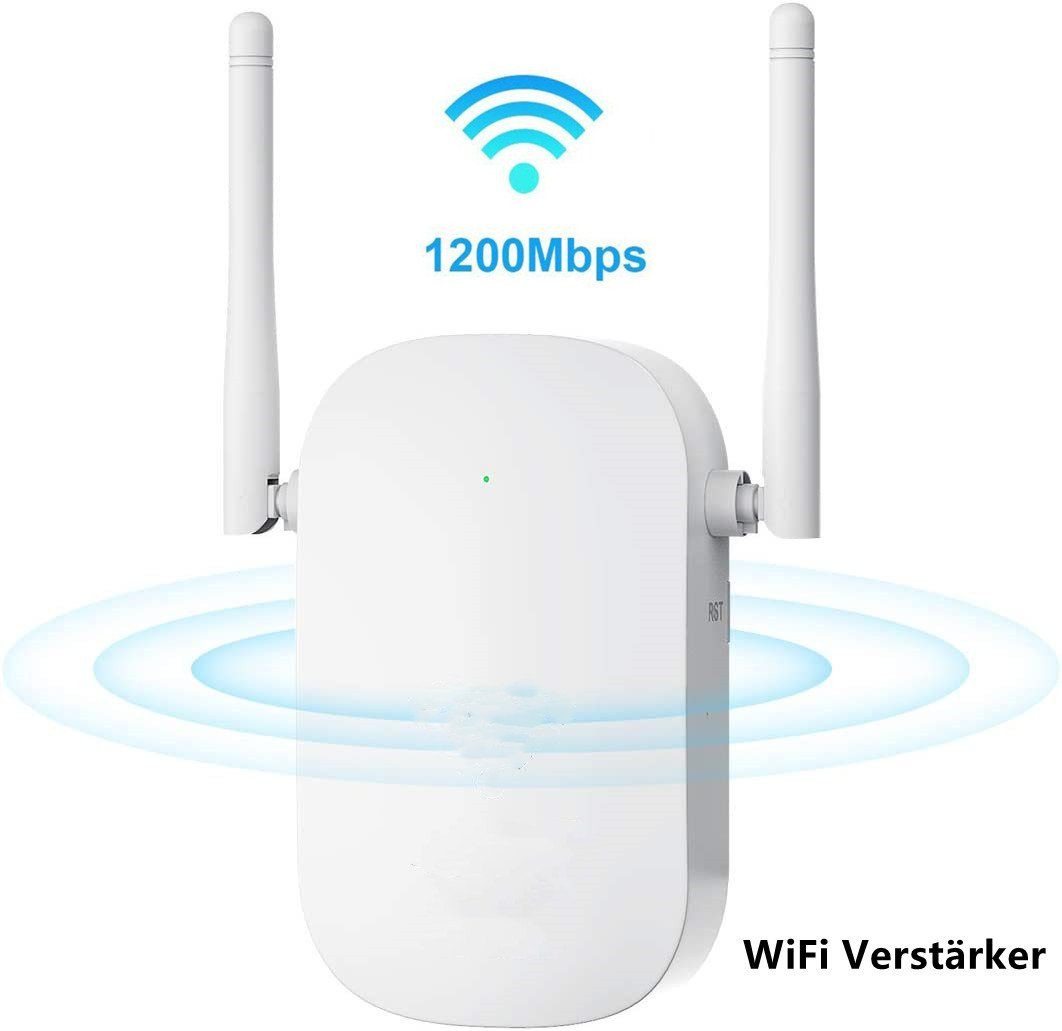 Gontence WLAN Verstärker 1200 Mbit/s WiFi Repeater,Signalverstärker LAN-Router WLAN-Router von Gontence