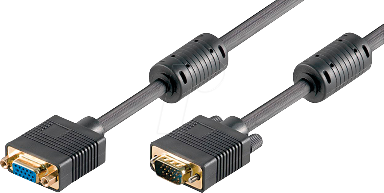 GOOBAY 50487 - VGA Monitor Kabel 15-pol VGA Verlängerung, 5 m von Goobay