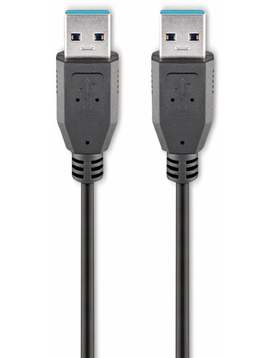 GOOBAY USB 3.0 Super-Speed Anschlusskabel, A/A, 95716, 0,5 m, schwarz von Goobay