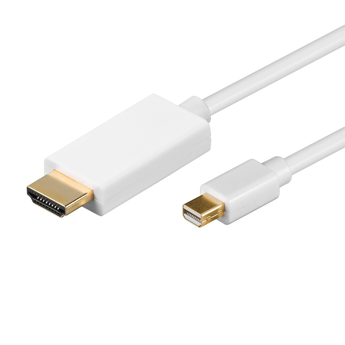 Goobay 1m Mini-DisplayPort/HDMI™-Adapterkabel [MAC oder PC, audiofähig, vergoldete Kontakte, mit Verriegelung] von Goobay