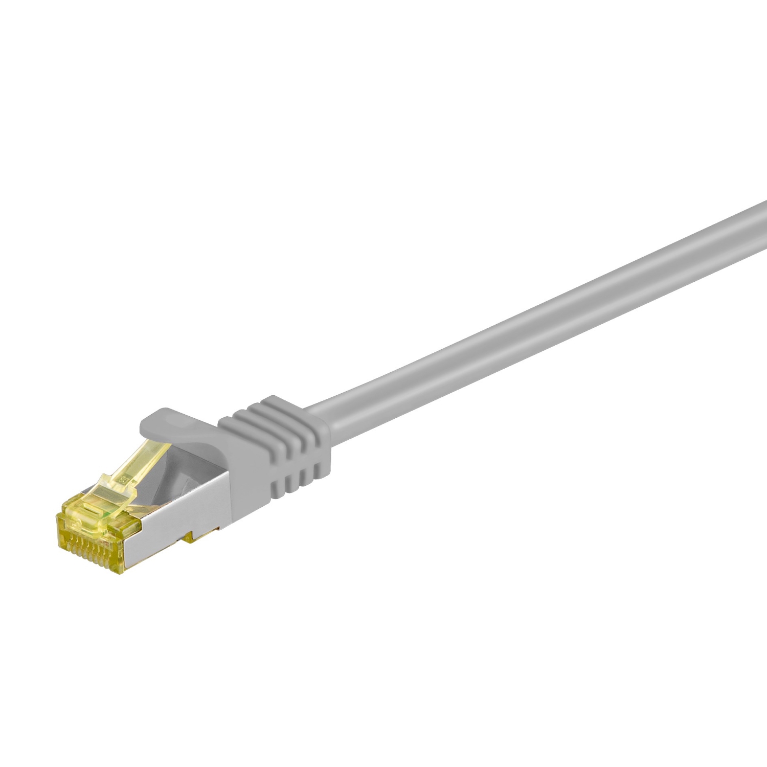 Goobay 25m RJ45 Patchkabel CAT 6A S/FTP (PiMF), 500 MHz, mit CAT 7 Rohkabel, grau LSZH halogenfrei, Kupfer von Goobay