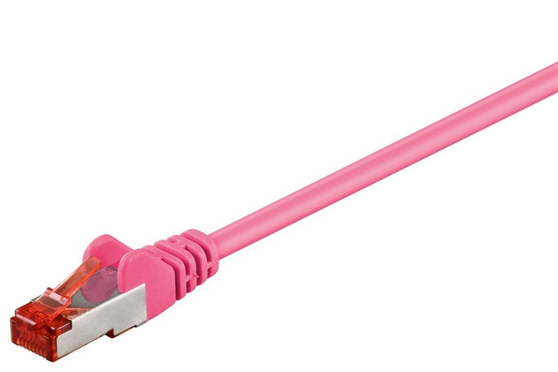 Goobay CAT 6 Patchkabel, S/FTP (PiMF), Magenta von Goobay